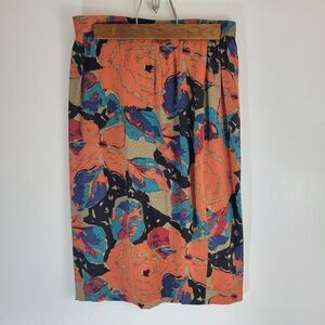 Balla Valentina for Vica Moda 100% Silk Vintage Pencil Skirt